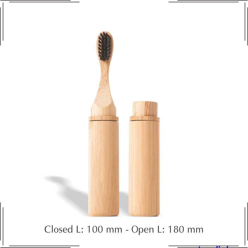 Travel wooden toothbrush